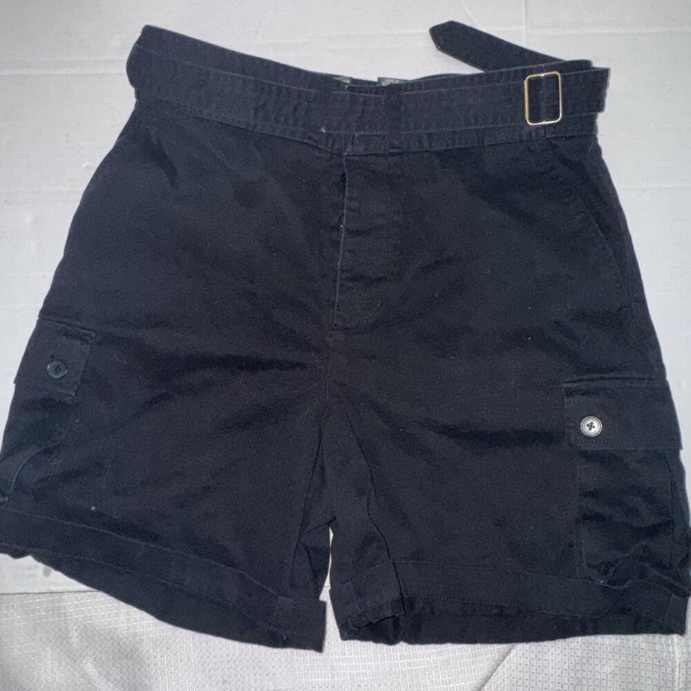 Lauren Ralph Lauren Shorts Womens 8P Cargo Black Comfort Preppy LRL